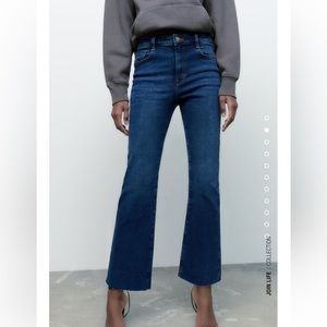 ZARA cropped flare jeans